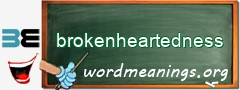 WordMeaning blackboard for brokenheartedness